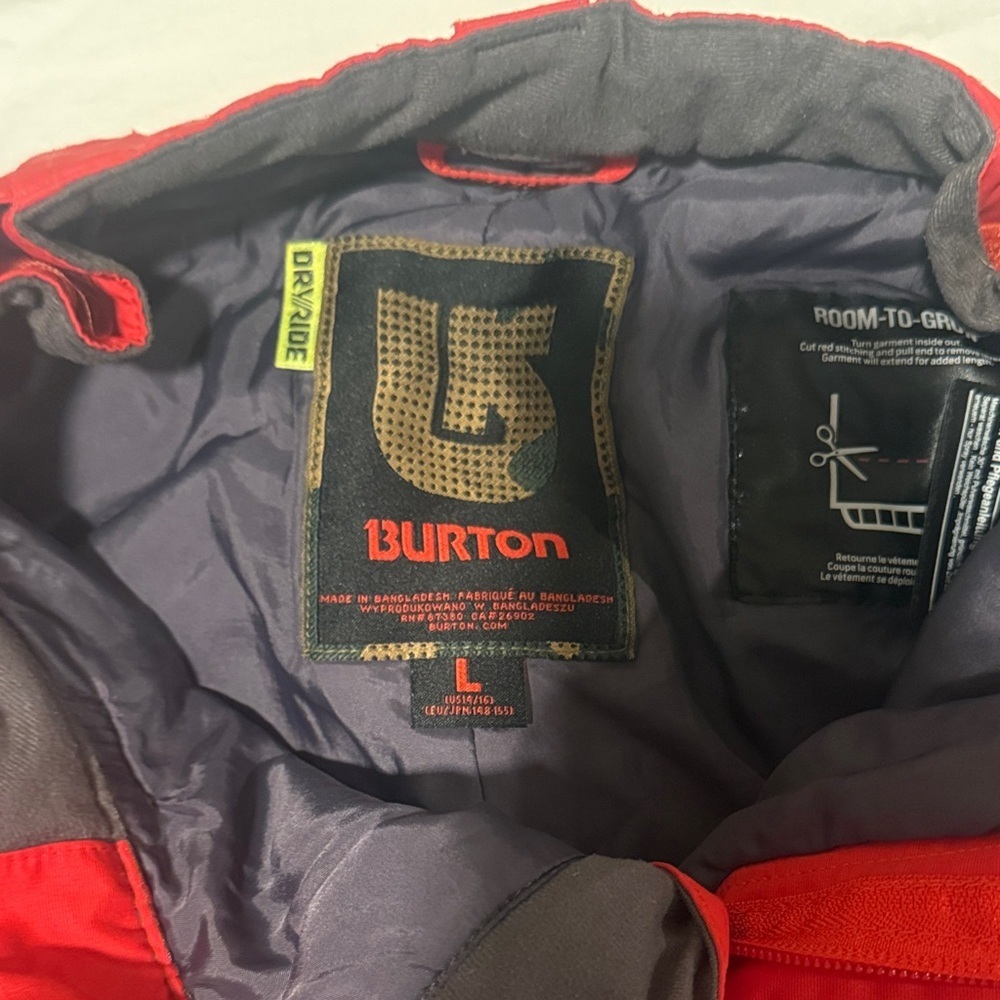 Burton Kids Bright Red Snow Pants - Picture 2 of 4